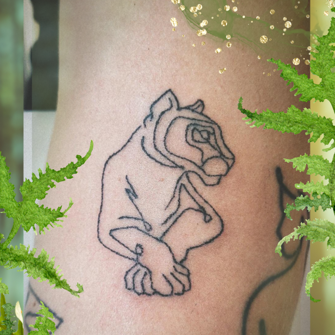 Handpoked Tattoo: Panther by Llichtermeer